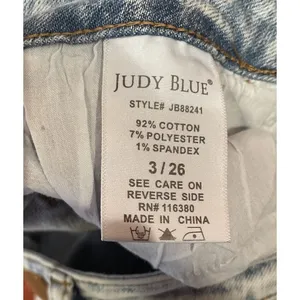 Judy Blue Womens 3/26 Slim Fit Jeans Light Acid Wash JB88241 High‎ Rise Preppy thumbnail 7