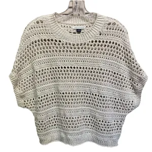 American Eagle Chunky Open Knit Sweater‎ Crew Neck Short Sleeve Size Small thumbnail 1