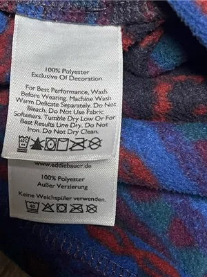 Eddie Bauer Women XL Aztec Fleece Pullover Southwestern Quarter Zip Cozy thumbnail 4