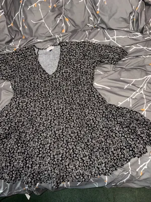 Universal Threads Dress Maxi Floral Black and white thumbnail 2