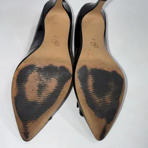 Joan David Black Point Old Money‎ Classy Bow Stiletto Designer Pumps Heels 7M thumbnail 5