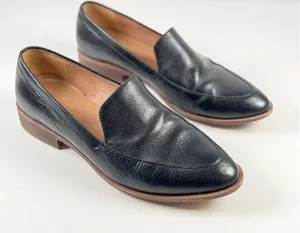 Madewell Womens Shoes Black Leather The Frances Loafer Slip On Office US 7.5 thumbnail 1