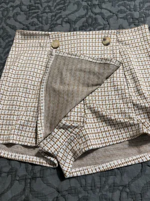 Altar’d State plaid skort size large tan blue accents preppy thumbnail 6