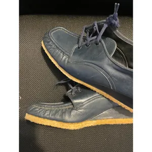 Naturalizer Wedge Oxford Vintage Navy Blue Crepe Sole Leather 8.5B Dark Academia thumbnail 5