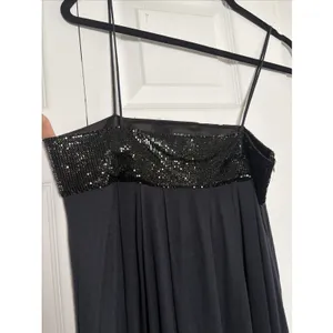 Dream Society Chainmail Trim Bubble Hem Dress Womens‎ Size S Black Y2K LBD thumbnail 2