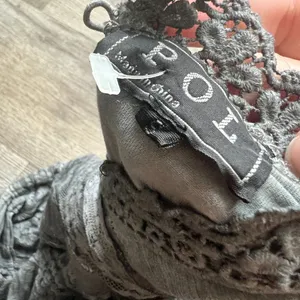 POL Elegant Dark Gray Fully Lined Lace &‎ Crochet Dress size smal thumbnail 16