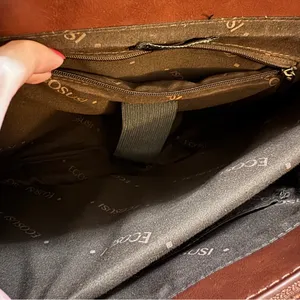Ecosusi Leather Laptop Messenger Bag Briefcase Satchel Work Brown Bow thumbnail 10