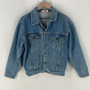 Hard Rock Cafe Singapore Medium Wash Blue Denim‎ Button Front Jacket thumbnail 1