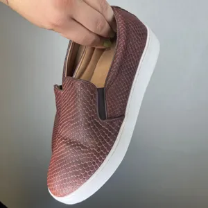 Vionic Midi Snake Mahogany Brown Leather Slip On Platform Sneakers Mens 7.5 thumbnail 3