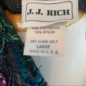 Vintage J.J Rich mesh sequin dolman sleeve top thumbnail 5