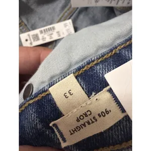 Madewell The '90s Straight Crop Jean Concho Wash‎ Size 33 Minimalist Casual thumbnail 5