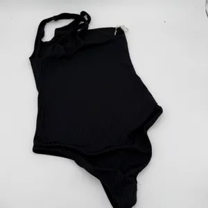 Aerie Women's Black One Piece Ribbed Full Coverage Swimsuit Size Small Long thumbnail 4