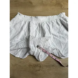 Aerie Gauzy High Waisted Short White Smocked Elastic Waist Beach Loungewear XL thumbnail 7