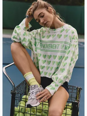 NWT Free People FP Movement Inspire Layer Logo Long Sleeve T-Shirt Large thumbnail 1