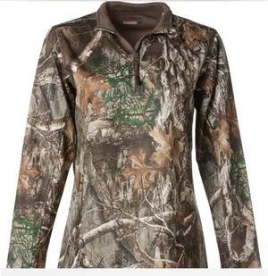 Magellan Outdoors Hunt Gear Women's Eagle Pass Tech Mesh half zip WORN ONCE thumbnail 1