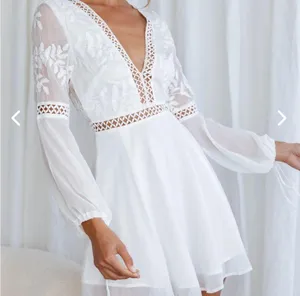 Angel Biba White Crochet Bell Sleeve Dress thumbnail 5