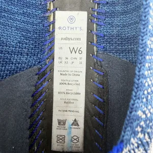 Rothy’s The Point Indigo Heather Blue White Knit Ballet Flats‎ Size 6 Washable thumbnail 10