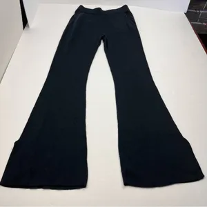 Favorite Daughter Cotton Cashmere Blend Ribbed‎ Pants Women Size XS Black Flare thumbnail 14