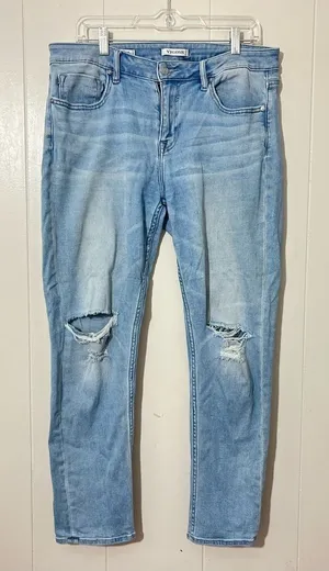 Vigoss Thompson Tomboy Boyfriend Jeans Womens 31 Distressed Light Wash thumbnail 1