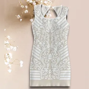 GUESS ornate diamond dress milk multi Size Large NWT thumbnail 3