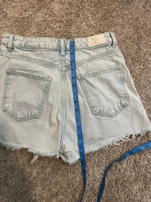 high waist Denim cut off jeans shorts thumbnail 9