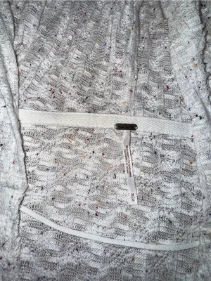 Free People Baja Babe Summer Pullover Hooded Sweater White Yellow M OB1128305 thumbnail 4