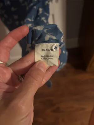 Blue Bird-Print Bohemian Dress thumbnail 4