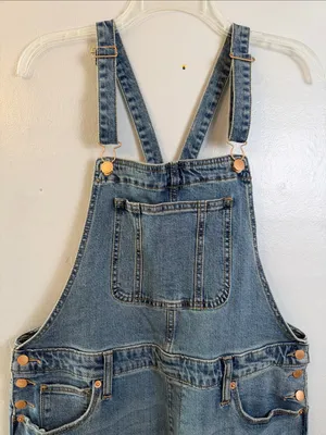 Universal thread women’s denium overalls size 14 thumbnail 2