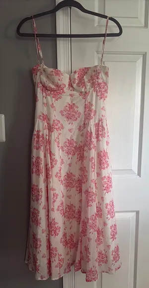 Sky to Moon Pink floral maxi dress thumbnail 1
