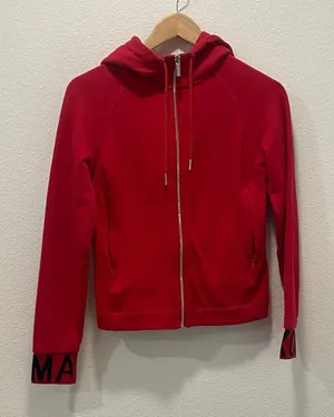 Armani Exchange Vibrant Red Bomber Hoodie - Medium thumbnail 1