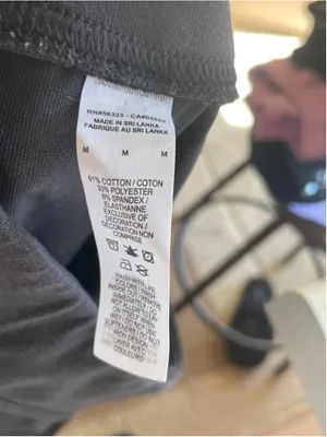 Women's Nike Black Leggings Standard M with White Logo thumbnail 2
