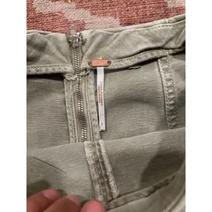 Free People Modern Femme Olive Green Denim Mini Skirt Size 0 Y2K thumbnail 5