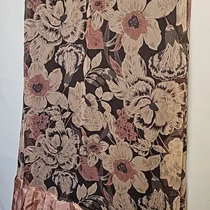 Maria Bianca Nero pink floral v neck line pleated hem sz Small thumbnail 5