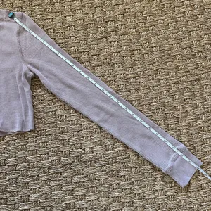Wild Fable Blush Pink Long Sleeve Thermal Waffle Knit Henley Crop Shirt M thumbnail 5