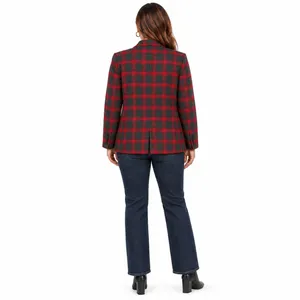 Pendleton Wool Blazer Womens 16 Red Plaid Jacket Office Career Old Money Preppy thumbnail 2