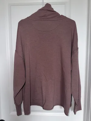 aerie Women's Mauve Cowl Neck Pullover Sweatshirt thumbnail 3