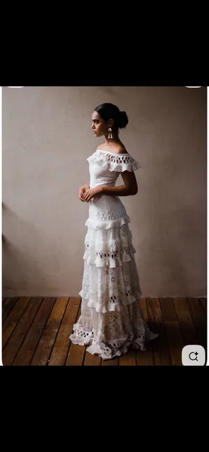 White Wedding Maxi Dress Size M thumbnail 15