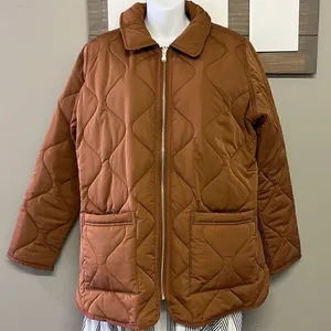 Isaac Mizrahi Quilted Barn Cognac Jacket- Small thumbnail 3