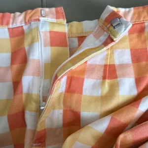 Free People She's All That Plaid High Waist‎ Crop Pants Orange Size 6 Cotton thumbnail 12