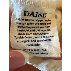 Daise Wide Leg Gauze Pants Women XL Ivory Natural UPF 50+ Organic Cotton Resort thumbnail 9