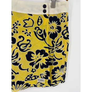 Speedo Swim Skirt Women XL Yellow Floral Board Skirt Hibiscus Print Vintage Y2K thumbnail 4