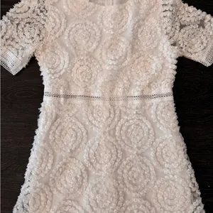 Womans Mocha Elegant Casual Skirt Cream White Dress Size Small thumbnail 2