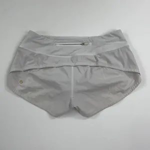 Lululemon Shorts Womens 4 Gray 3 In Running Lined Zip Pocket Athletic Sport thumbnail 2