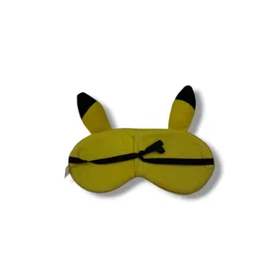 Vintage Pokemon Pikachu Sleep Mask Yellow Plush 3D Ears Nintendo 90s Blindfold thumbnail 2