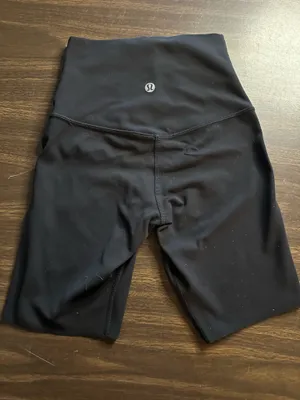 Lululemon Athletica High Rise Black Bike Shorts-size 0 thumbnail 2