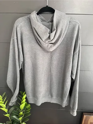 Vintage Gray Pullover Hoodie Sweatshirt Unisex Staple Layer Adult Sz L GUC thumbnail 2