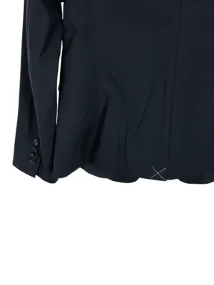 NWT Ann Taylor Factory Petite Size 4 4P Navy Blue One-Button Blazer Jacket NEW thumbnail 4