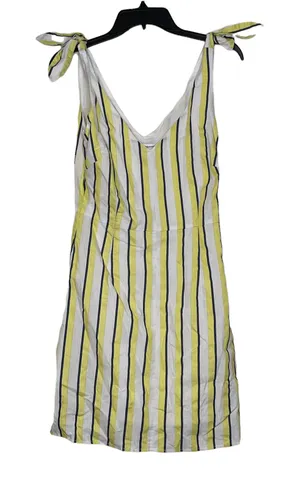 Cupcakes & Cashmere Womens Sun Dress Size 2 Yellow Blue White Striped Lined‎ thumbnail 1