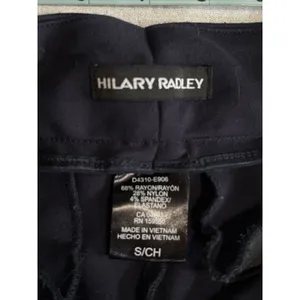 Hilary Radley Navy Skinny Pants Size Sm Mid Rise Elastic‎ Waist Pull On thumbnail 4