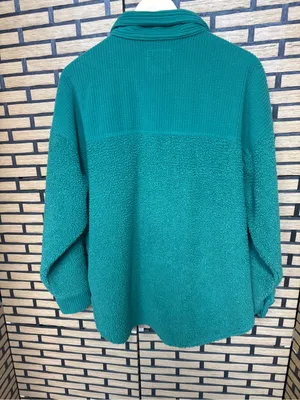 American eagle green Sherpa Shacket size medium thumbnail 2